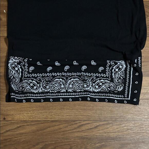 The Narrows Black Short Sleeve Bandana Hen Shirt Mini Dress Baddie Brat Biker - Picture 4 of 7